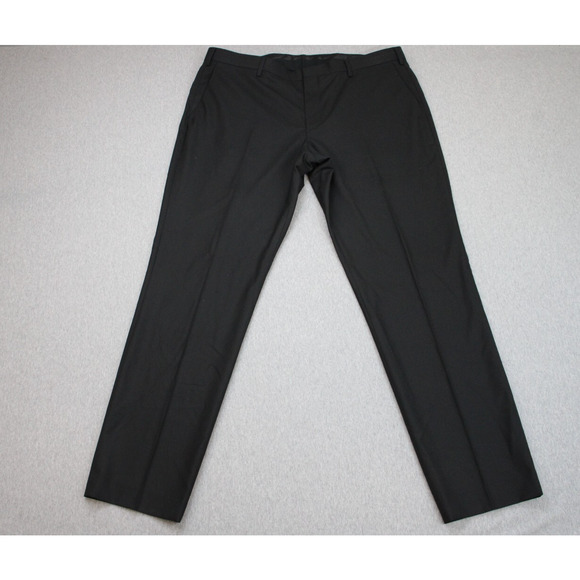 J Crew Pants Mens 38 x 32 Black 100% Superfine Wool Ludlow x Loro Piana Pleated
